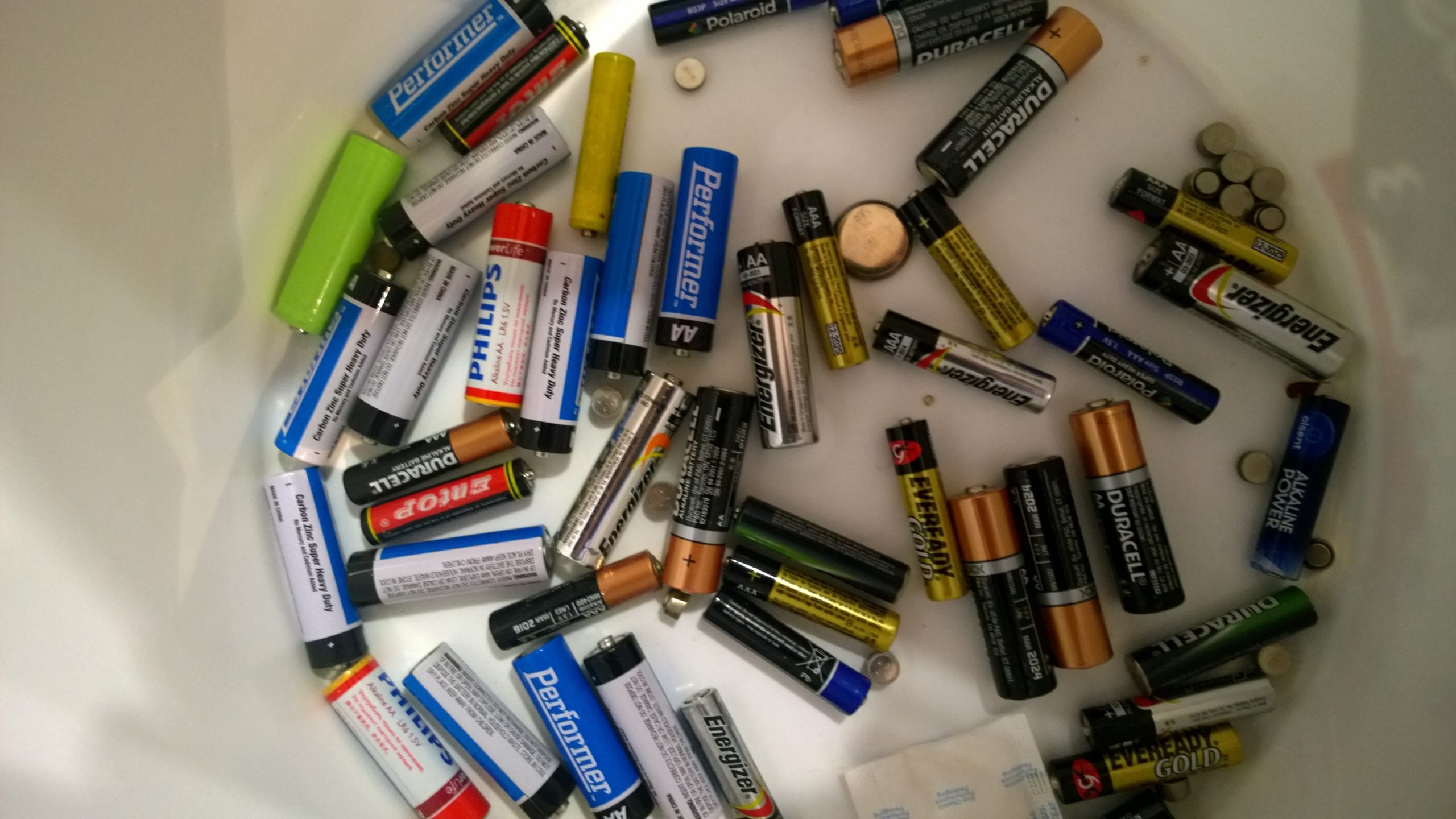 Household battery recycling drop-off points