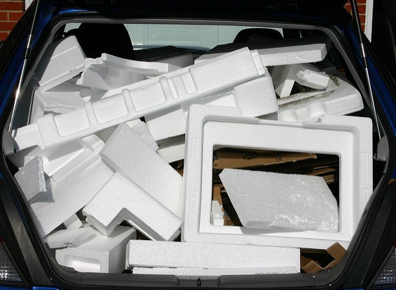 Which type of polystyrene can be recycled in Northern Tasmania?